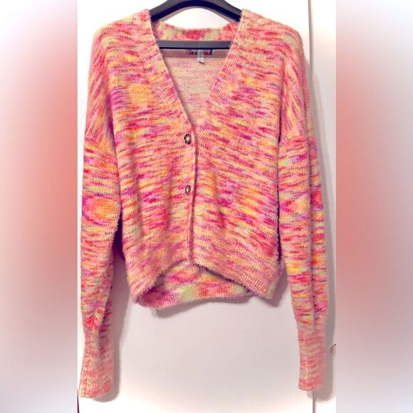 Urban Outfitters Cardigan Thea Fuzzy Knit Sweater - Picture 1 of 5